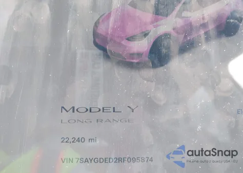 2024 Tesla Model Y Long Range Dual Motor All-Wheel Drive/Rwd from USA, damaged, VIN 7SAYGDED2RF095874
